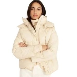 J Crew Signature Puffer with Primaloft in Ivory